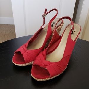 Red espadrilles